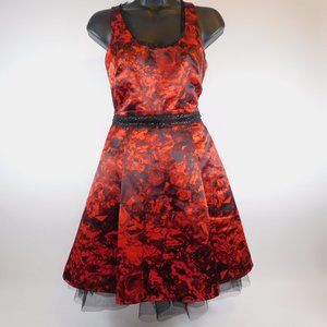 Princess Vera Red/Black Short Dress 0 CL2921 0220